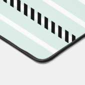 Trendy Mint Green Stripes und Aquarellanschor Schreibtischunterlage (Ecke)