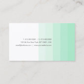 Trendy Mint Green White Handwriting Script Name Visitenkarte (Rückseite)