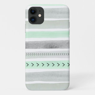 Trendy Minze Green Watercolor Streifen Design Case-Mate iPhone Hülle