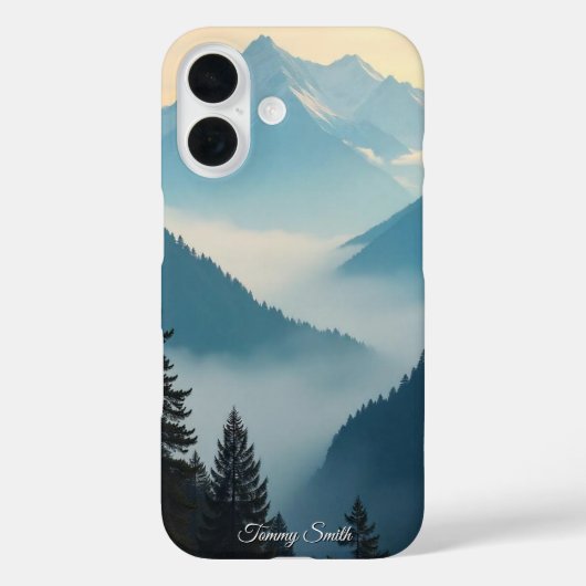 Trendy Misty Mountain Serenity | Naturansicht Case-Mate iPhone Hülle (Rückseite)