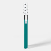 Trendy Mit Monogramm Aquamarin, Black and White Po Case-Mate iPhone Hülle (Rückseite / Links)