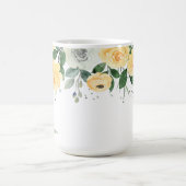 Trendy Mit Monogramm Botanic Watercolor Kaffeetasse (Mittel)