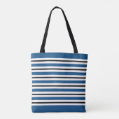 Trendy Mit Monogramm Classic Blue Schwarz-weiß Str Tasche (Rückseite)