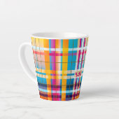 Trendy Mit Monogramm Colorful Kariert Wexford Milchtasse (Linke Ecke)