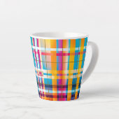 Trendy Mit Monogramm Colorful Kariert Wexford Milchtasse (Rechte Ecke)