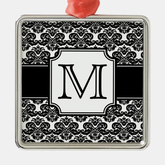 Trendy Mit Monogramm Damask Ornament (Vorne)