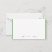 Trendy Mit Monogramm Elegant Simple Template Mitteilungskarte (Rückseite)