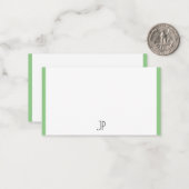 Trendy Mit Monogramm Elegant Simple Template Mitteilungskarte (Vorderseite/Rückseite Beispiel)