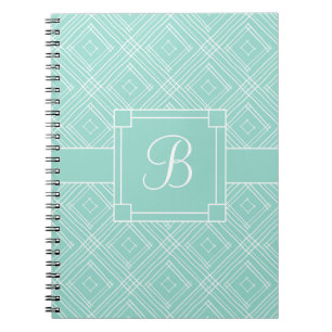 Trendy Mit Monogramm Mini-Green-Diamant-Muster Notizblock