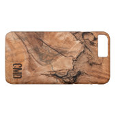 Trendy Mit Monogramm Nature Hardwood Case-Mate iPhone Hülle (Rückseite (Horizontal))
