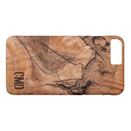 Trendy Mit Monogramm Nature Hardwood Case-Mate iPhone Hülle (Rückseite (Horizontal))