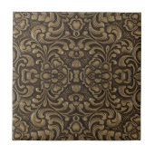 trendy mittelalterliche Renaissance Muster Bronze Fliese (Vorderseite)