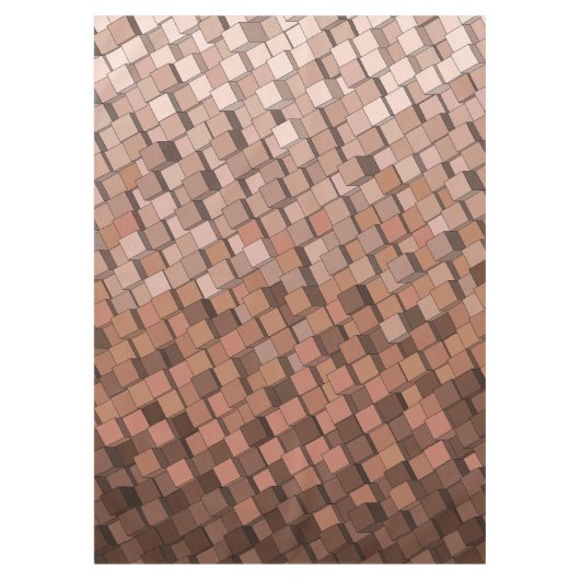 Trendy Mocha Mousse 3D Cube Pattern Tableclout Tischdecke (Vorderseite)