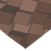 Trendy Mocha Mousse 3D Cube Pattern Tableclout Tischdecke (Schrägansicht)