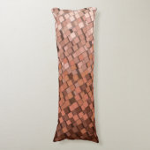 "Trendy Mocha Mousse Geometric 3D Cube Seitenschläferkissen (Vorderseite Vertikal)