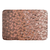 Trendy Mocha Mousse Geometric Badematte (Vorderseite)