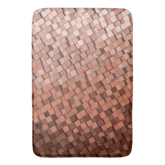 Trendy Mocha Mousse Geometric Badematte (Vorderseite Vertikal)