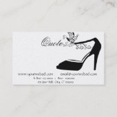 Trendy Mode-Schmetterlingchic-Schuh-hohe Couturen Visitenkarte (Rückseite)