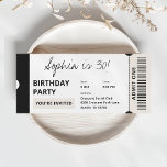 Trendy Modern 30. Geburtstag Party Ticket Einladung<br><div class="desc">Modern moderner 30. Geburtstag Party Einladung</div>