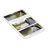 Trendy Modern 3 Wedding Engagement Fotos Collage Magnet (Rechte Seite)