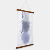 Trendy modern Abstract floral Wandteppich Mit Holzrahmen (Gewinkelt)