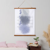 Trendy modern Abstract floral Wandteppich Mit Holzrahmen (Schlafzimmer)