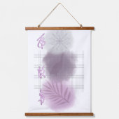 Trendy modern Abstract floral Wandteppich Mit Holzrahmen (Vorderseite)