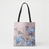 Trendy Modern Abstrakt floral Tasche (Vorderseite)