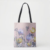 Trendy Modern Abstrakt floral Tasche (Vorderseite)