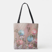 Trendy Modern Abstrakt floral Tasche (Rückseite)
