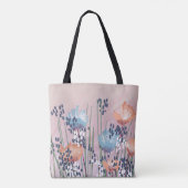 Trendy Modern Abstrakt floral Tasche (Rückseite)