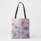 Trendy Modern Abstrakt floral Tasche (Vorderseite)