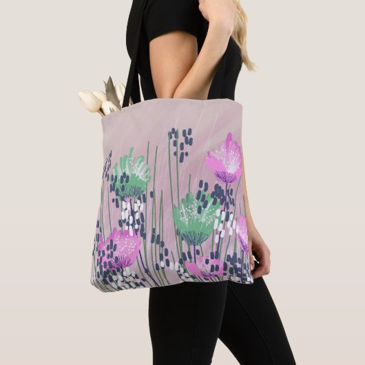 Trendy Modern Abstrakt floral Tasche (Von Nahem)