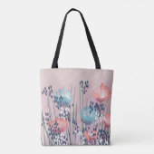 Trendy Modern Abstrakt floral Tasche (Rückseite)