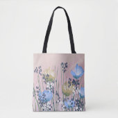 Trendy Modern Abstrakt floral Tasche (Vorderseite)