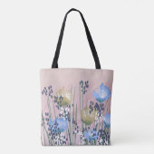 Trendy Modern Abstrakt floral Tasche (Rückseite)
