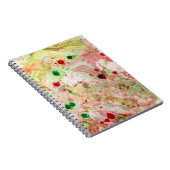 Trendy Modern Abstrakt rosa, rot-gelb-grün Notizblock (Rechte Seite)
