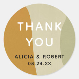 Trendy Modern Abstrakte Minimalistische Einfache G Runder Aufkleber