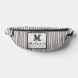 Trendy modern art lines Abstract minimal Monogram  Bauchtasche