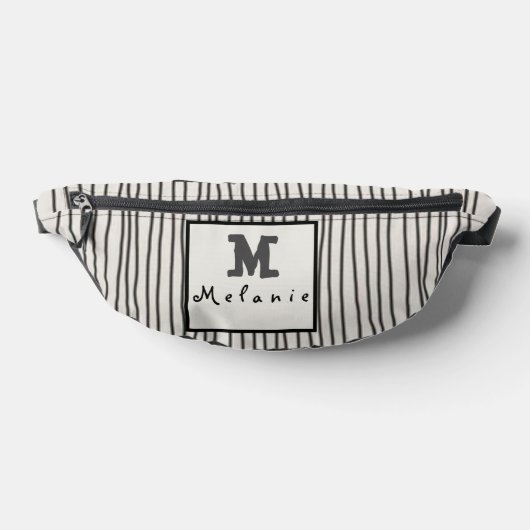 Trendy modern art lines Abstract minimal Monogram Bauchtasche (Ablage )