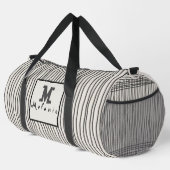 Trendy modern art lines Abstract minimal Monogram Duffle Bag (Rechte Ecke)