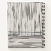 Trendy modern art lines Abstract minimal Monogram Notizblock (Rückseite)