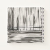 Trendy modern art lines Abstract minimal Monogram Notizblock (Rückseite)