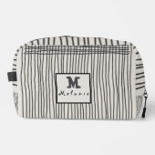 Trendy modern art lines Abstract minimal Monogram  Waschbeutel (Vorderseite)