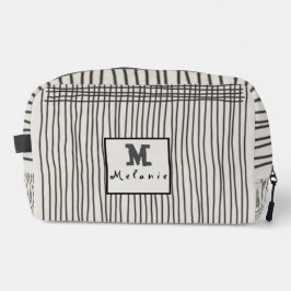 Trendy modern art lines Abstract minimal Monogram  Waschbeutel