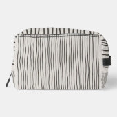 Trendy modern art lines Abstract minimal Monogram  Waschbeutel (Rückseite)