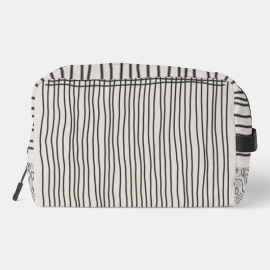 Trendy modern art lines Abstract minimal Monogram Waschbeutel (Rückseite)