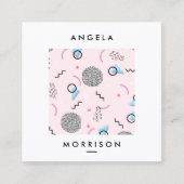 Trendy Modern Artist Designer Pink Quadratische Visitenkarte (Vorderseite)