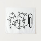 Trendy Modern Behielt es zusammen mit Black Paperc Wandteppich (Vorderseite (Horizontal))