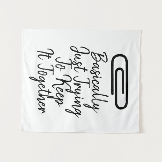 Trendy Modern Behielt es zusammen mit Black Paperc Wandteppich (Vorderseite (Horizontal))